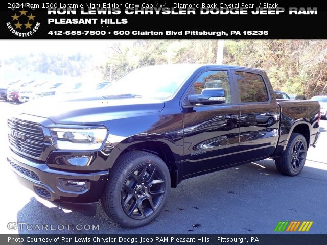 2024 Ram 1500 Laramie Night Edition Crew Cab 4x4 in Diamond Black Crystal Pearl