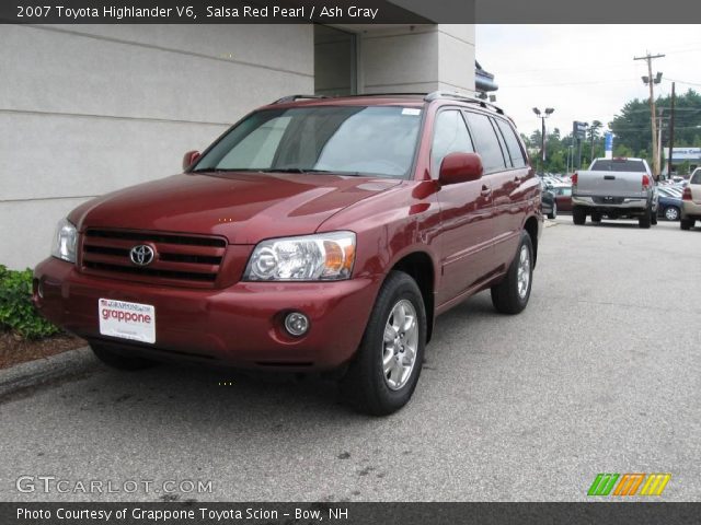 2007 Toyota Highlander V6 in Salsa Red Pearl