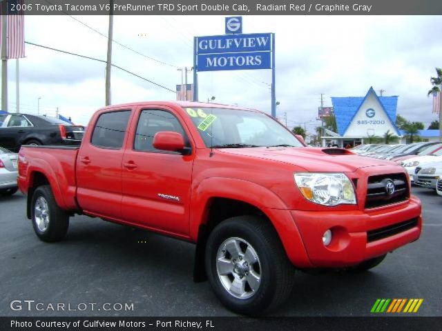 2006 Toyota Tacoma V6 PreRunner TRD Sport Double Cab in Radiant Red
