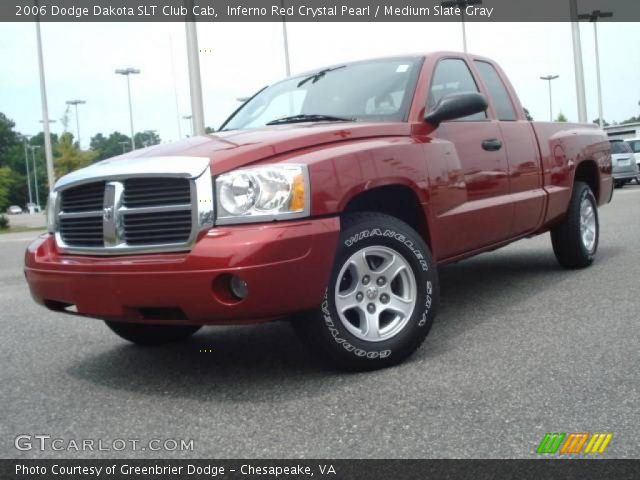 2006 Dodge Dakota SLT Club Cab in Inferno Red Crystal Pearl