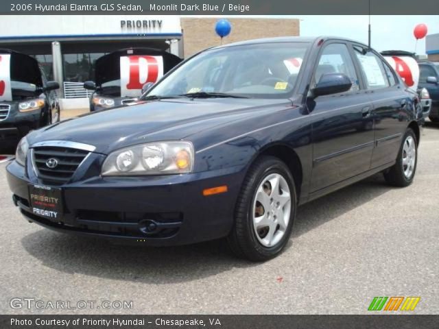 2006 Hyundai Elantra GLS Sedan in Moonlit Dark Blue