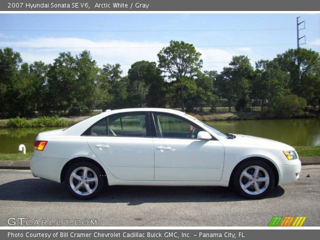 2007 Hyundai Sonata SE V6 in Arctic White