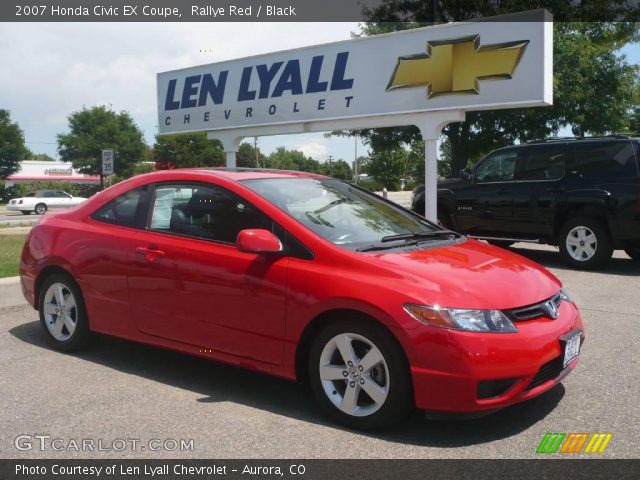 2007 Honda Civic EX Coupe in Rallye Red