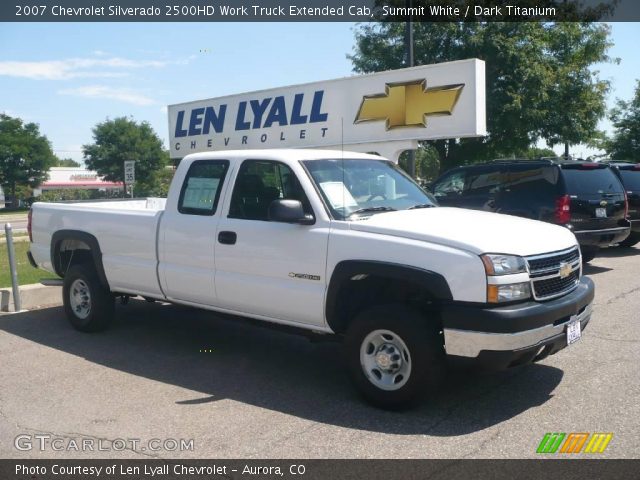 2007 Chevrolet Silverado 2500HD Work Truck Extended Cab in Summit White