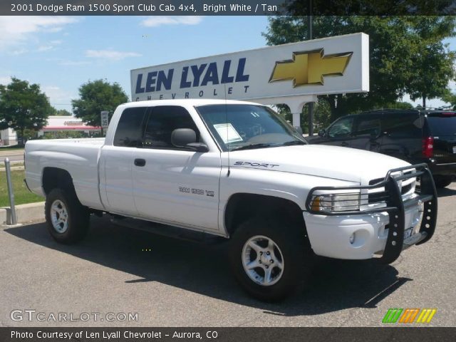 2001 Dodge Ram 1500 Sport Club Cab 4x4 in Bright White