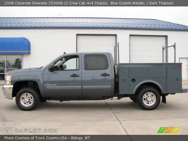 2008 Chevrolet Silverado 2500HD LS Crew Cab 4x4 Chassis in Blue Granite Metallic