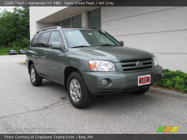 2006 Toyota Highlander V6 4WD in Oasis Green Pearl