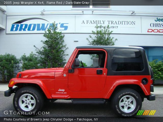2005 Jeep Wrangler X 4x4 in Flame Red