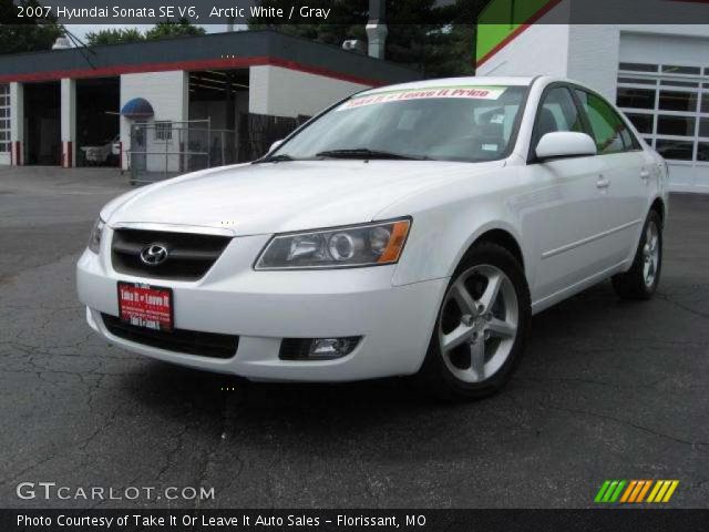2007 Hyundai Sonata SE V6 in Arctic White