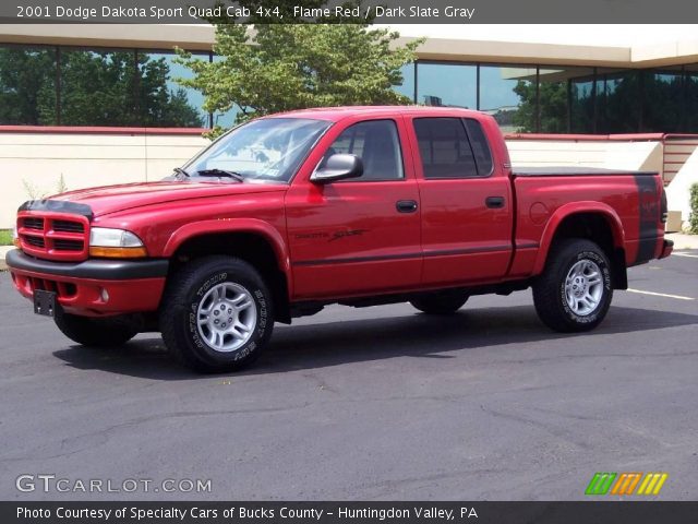 2001 Dodge Dakota Sport Quad Cab 4x4 in Flame Red