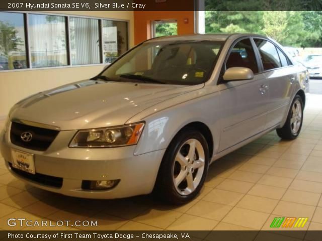 2007 Hyundai Sonata SE V6 in Silver Blue