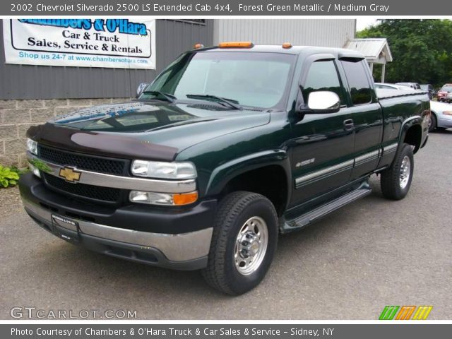 2002 Chevrolet Silverado 2500 LS Extended Cab 4x4 in Forest Green Metallic