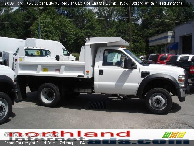 2009 Ford F450 Super Duty XL Regular Cab 4x4 Chassis Dump Truck in Oxford White