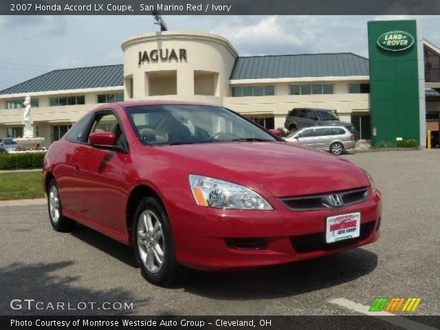 2007 Honda Accord LX Coupe in San Marino Red