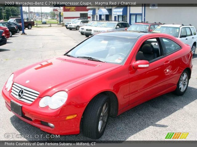 2003 Mercedes-Benz C 230 Kompressor Coupe in Magma Red
