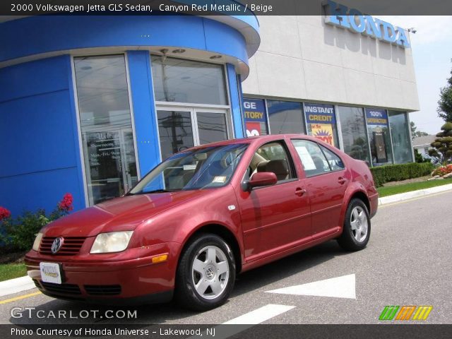 2000 Volkswagen Jetta GLS Sedan in Canyon Red Metallic