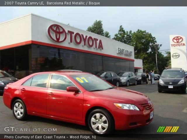 2007 Toyota Camry LE in Barcelona Red Metallic
