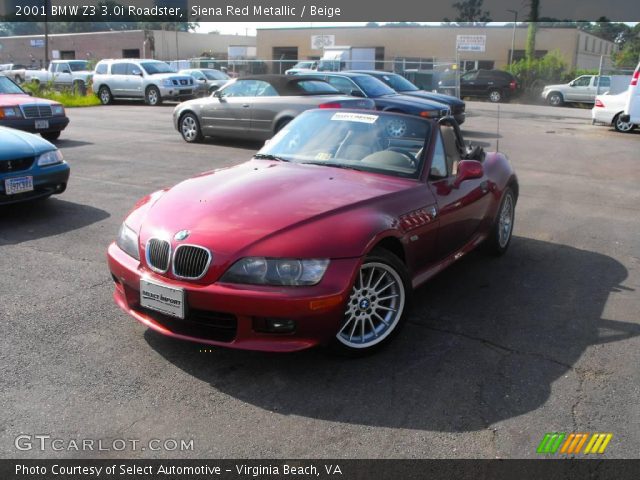 2001 BMW Z3 3.0i Roadster in Siena Red Metallic