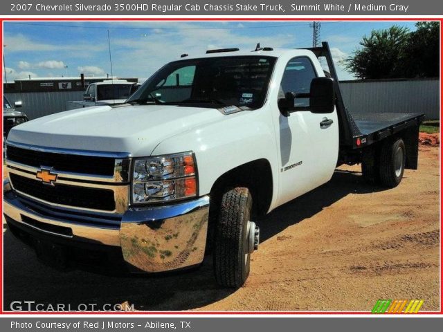 2007 Chevrolet Silverado 3500HD Regular Cab Chassis Stake Truck in Summit White
