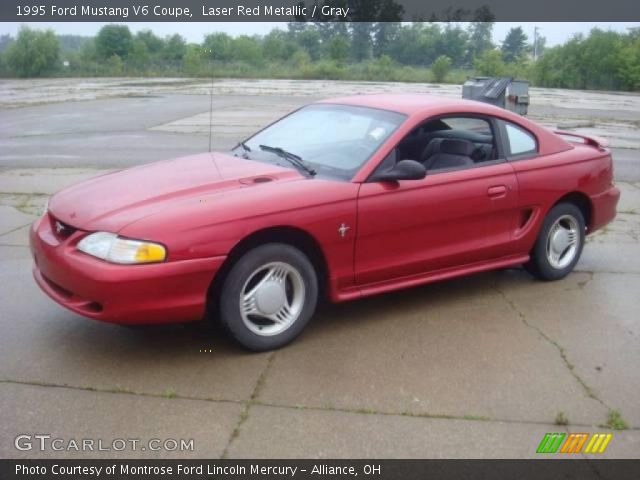 1995 Ford Mustang V6 Coupe in Laser Red Metallic