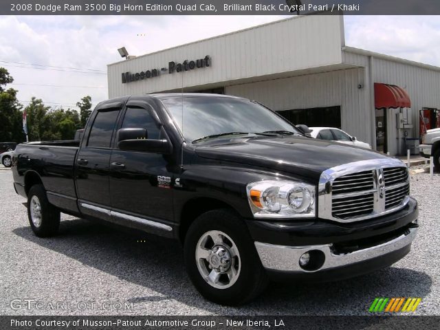 2008 Dodge Ram 3500 Big Horn Edition Quad Cab in Brilliant Black Crystal Pearl