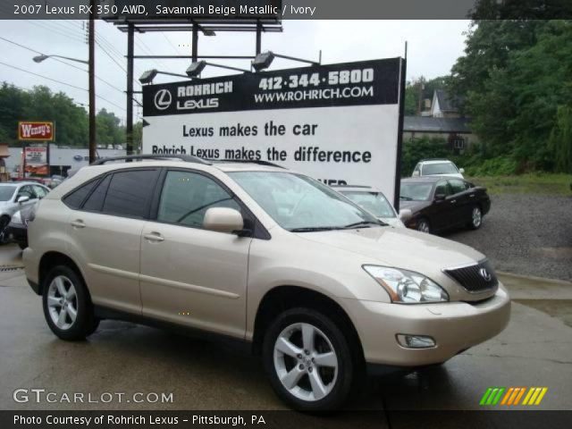2007 Lexus RX 350 AWD in Savannah Beige Metallic