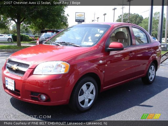 2007 Chevrolet Aveo LS Sedan in Sport Red