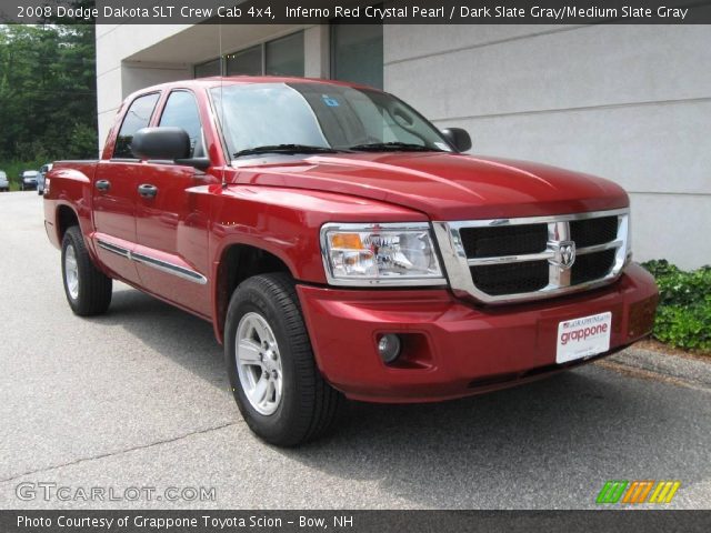 2008 Dodge Dakota SLT Crew Cab 4x4 in Inferno Red Crystal Pearl
