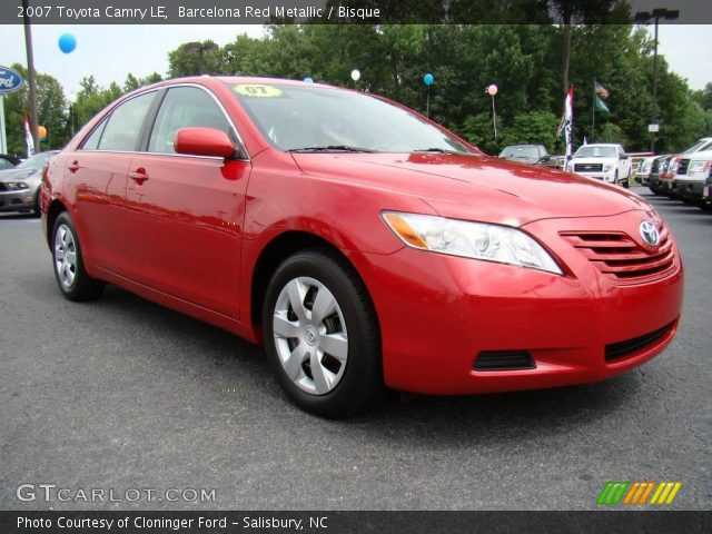 2007 Toyota Camry LE in Barcelona Red Metallic