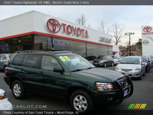 2003 Toyota Highlander V6 4WD in Electric Green Mica