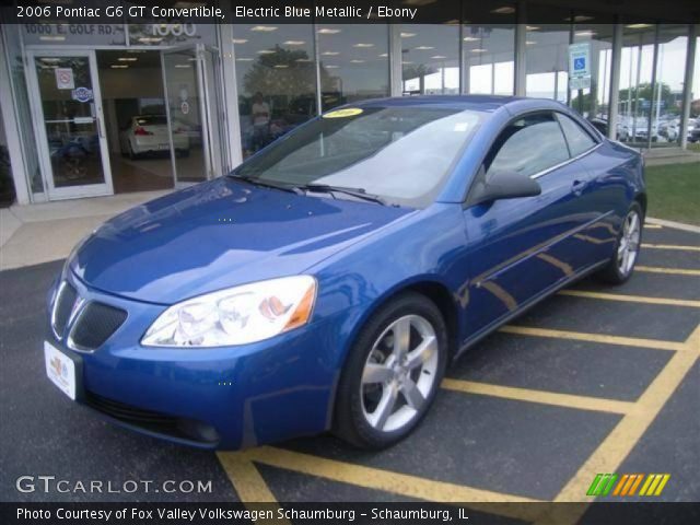 2006 Pontiac G6 GT Convertible in Electric Blue Metallic