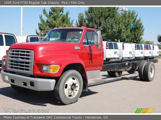 1995 Ford F700 Regular Cab Chassis in Red