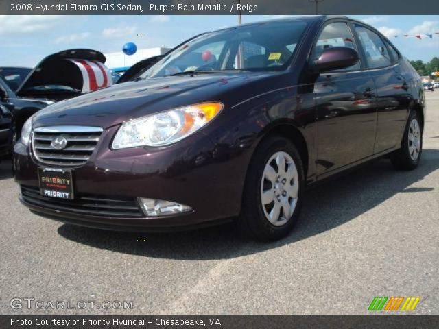 2008 Hyundai Elantra GLS Sedan in Purple Rain Metallic