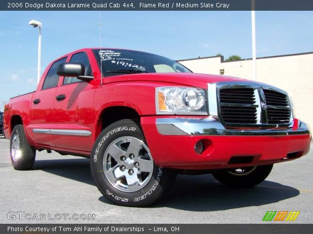 2006 Dodge Dakota Laramie Quad Cab 4x4 in Flame Red