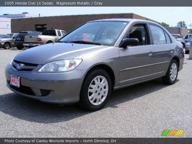 2005 Honda Civic LX Sedan in Magnesium Metallic