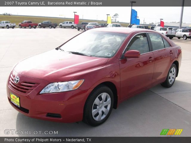 2007 Toyota Camry LE in Barcelona Red Metallic