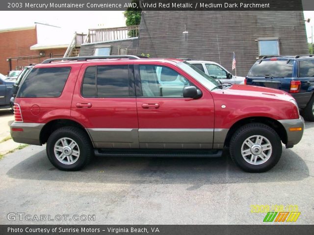 2003 Mercury Mountaineer Convenience AWD in Vivid Red Metallic