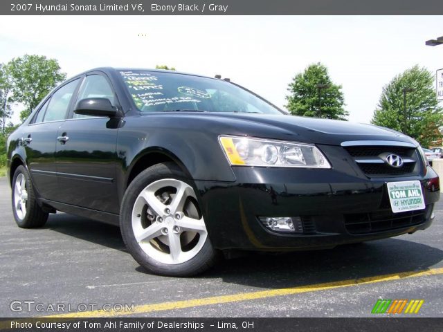 2007 Hyundai Sonata Limited V6 in Ebony Black