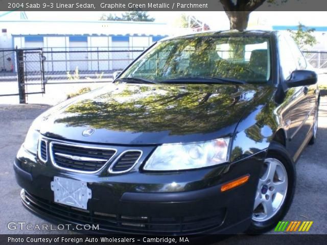 2004 Saab 9-3 Linear Sedan in Graphite Green Metallic