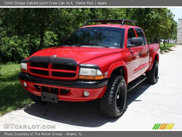 2000 Dodge Dakota Sport Crew Cab 4x4 in Flame Red