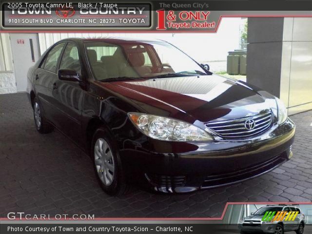 Black 2005 Toyota Camry LE with Taupe interior 2005 Toyota Camry LE in Black