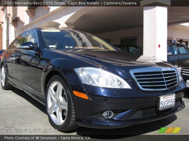 2007 Mercedes-Benz S 550 Sedan in Capri Blue Metallic