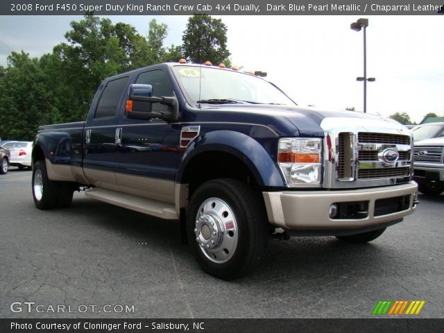 2008 Ford F450 Super Duty King Ranch Crew Cab 4x4 Dually in Dark Blue Pearl Metallic