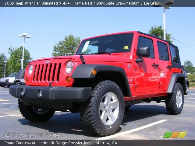 2009 Jeep Wrangler Unlimited X 4x4 in Flame Red