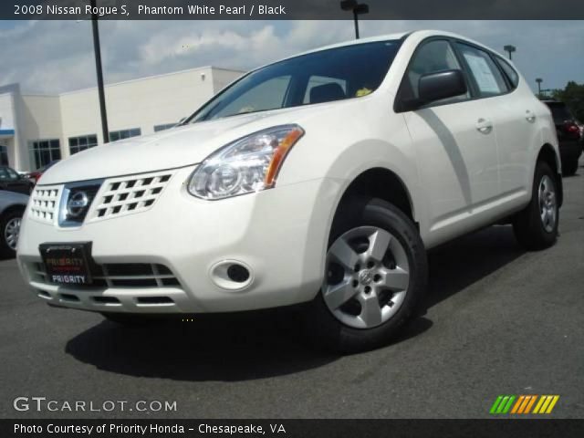 2008 Nissan Rogue S in Phantom White Pearl
