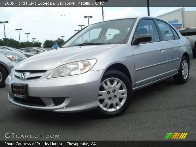 2005 Honda Civic LX Sedan in Satin Silver Metallic