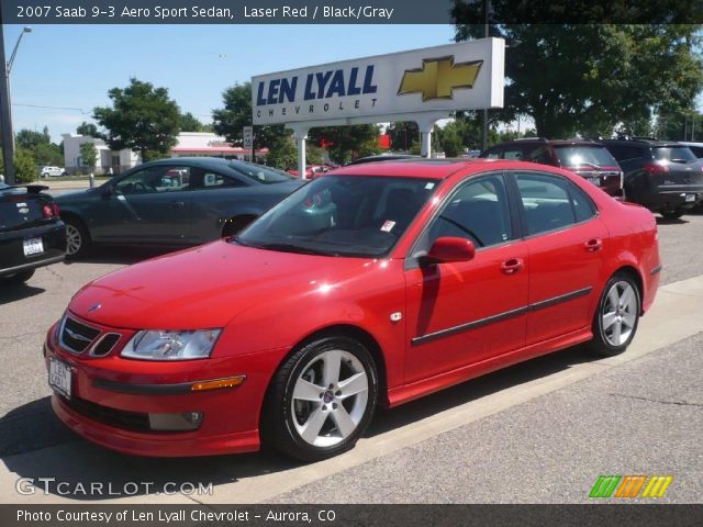 2007 Saab 9-3 Aero Sport Sedan in Laser Red