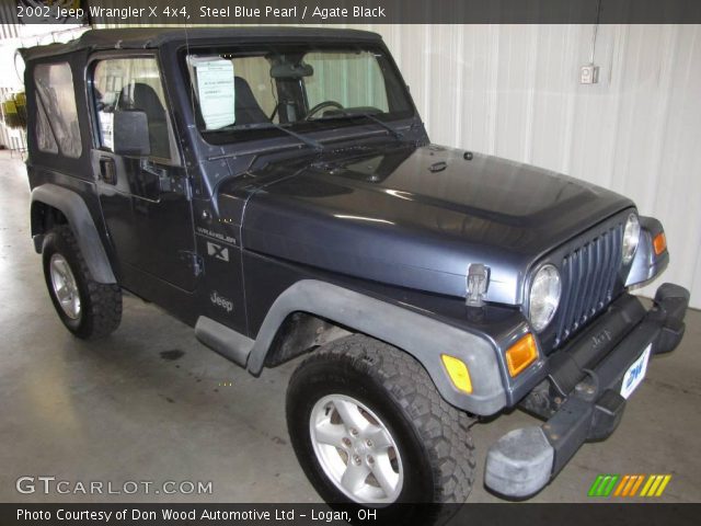 2002 Jeep Wrangler X 4x4 in Steel Blue Pearl