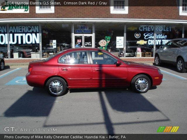2004 Hyundai Elantra GLS Sedan in Crimson Dark Red