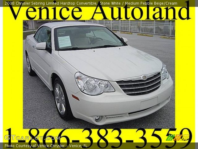 2008 Chrysler Sebring Limited Hardtop Convertible in Stone White